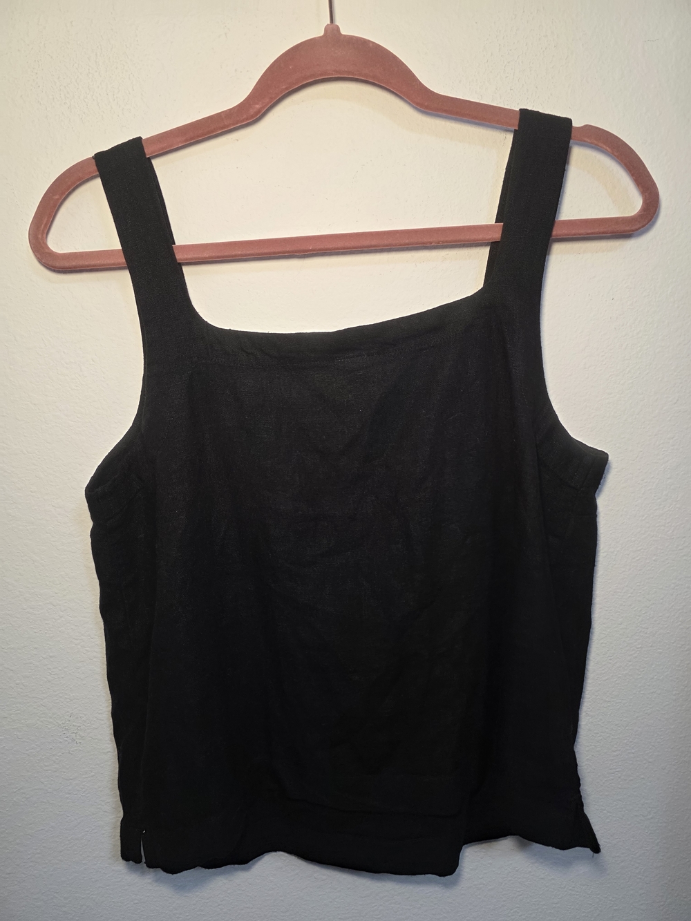 A new day Black Square Neck Tank with Wide Straps Small - Picture 3 of 4